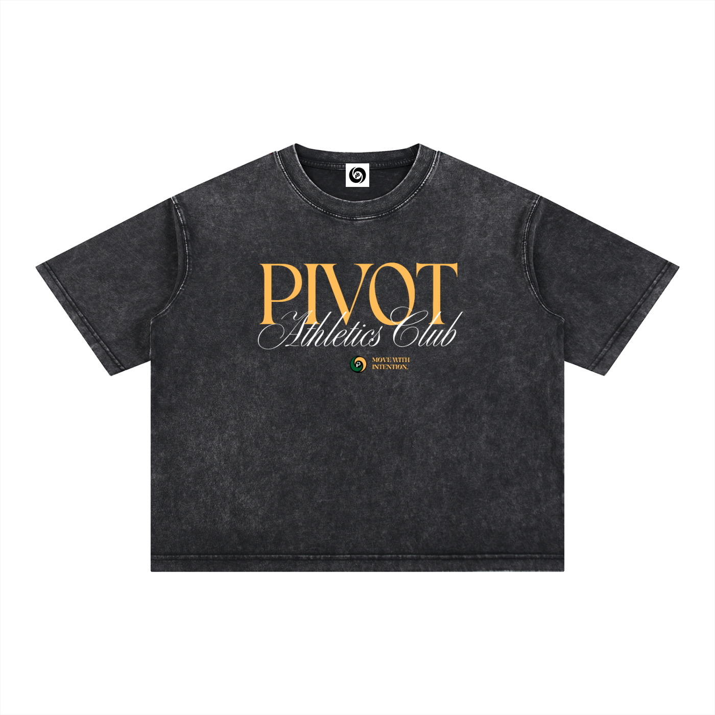 "PIVOT ATHLETICS" Mineral Wash Oversized Box Tee ODMPOD