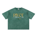 "PIVOT ATHLETICS" Mineral Wash Oversized Box Tee ODMPOD