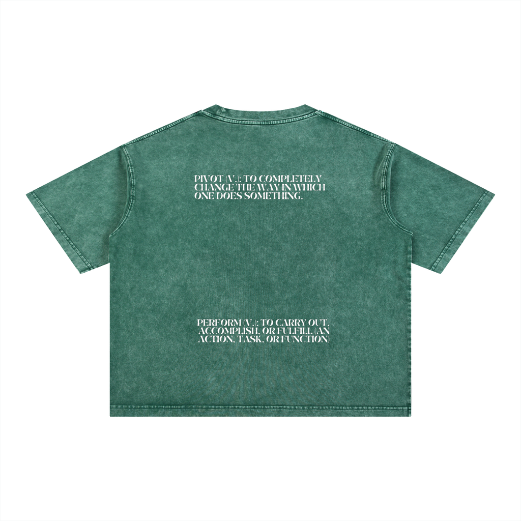 "PIVOT ATHLETICS" Mineral Wash Oversized Box Tee ODMPOD
