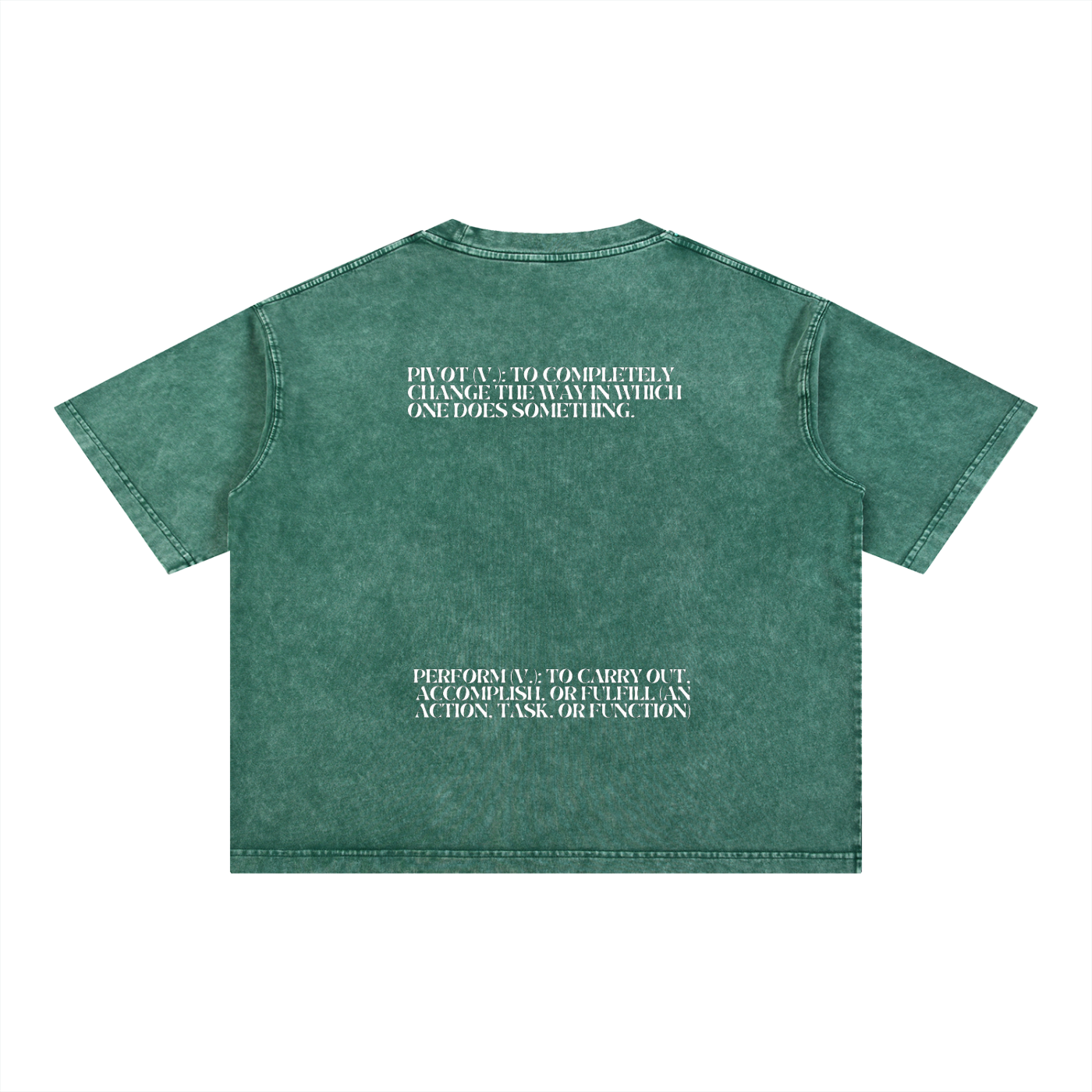 "PIVOT ATHLETICS" Mineral Wash Oversized Box Tee ODMPOD